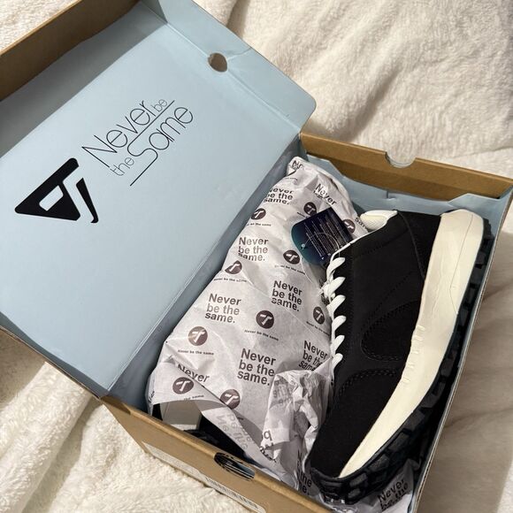 Women Fashion Sneakers Breathable Lace-Up Tennis Running Shoes Black Size 7 NWB - Picture 9 of 16